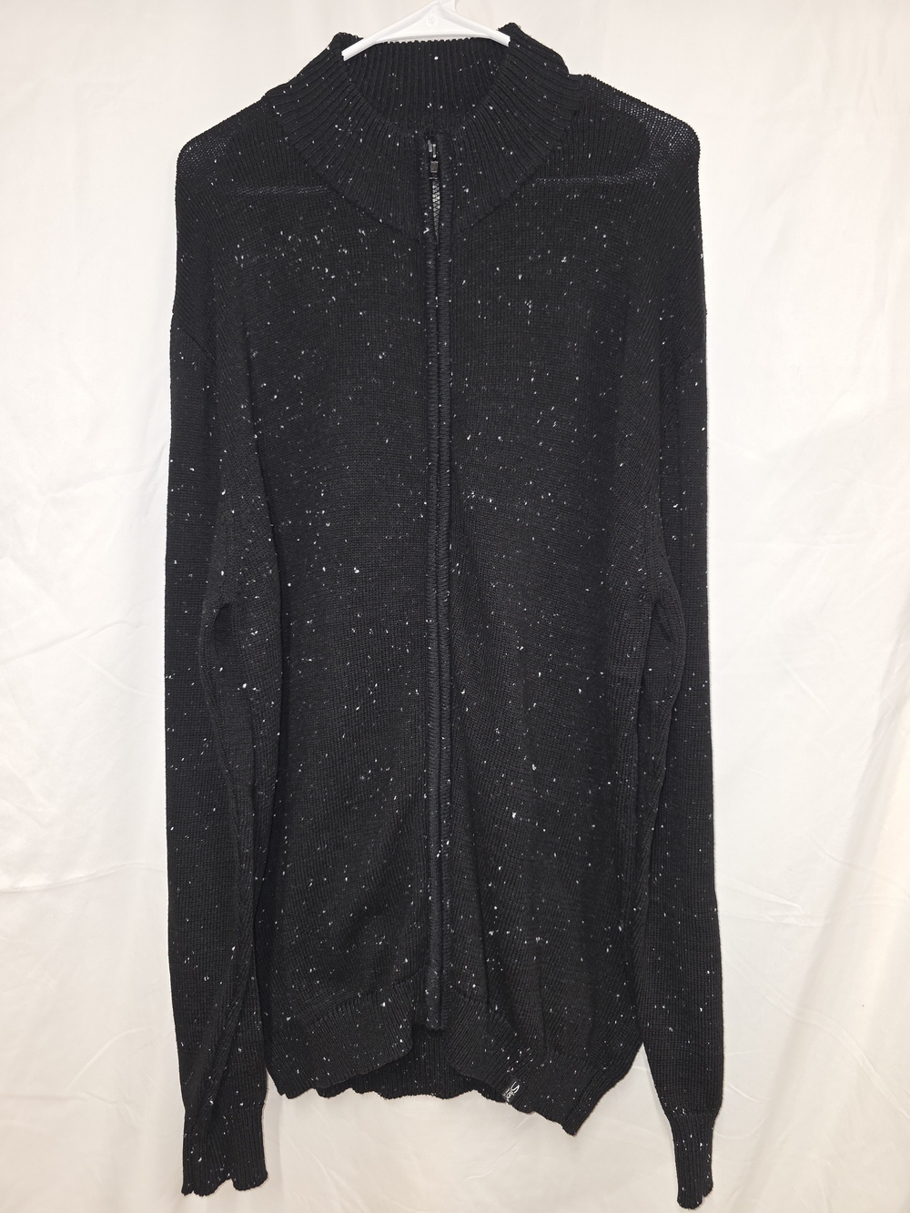 Silver Jeans Black Speckled Zip-Up Sweater 2XLT